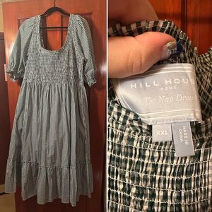 Hill House Green Gingham Cotton Louisa Nap Dress … - image 1